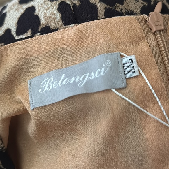 Leopard Print Ruffle Sleeve Dress Belongsci Size 2X XXL - Picture 6 of 6